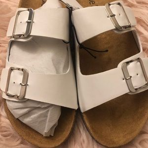 Double strap buckled sandals
